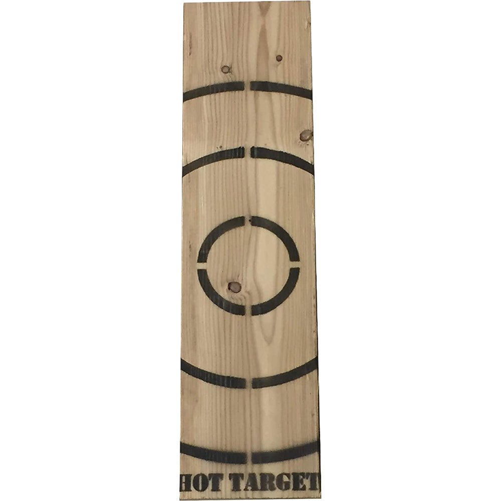 Wooden Axe Throwing Target with Bottle Opener