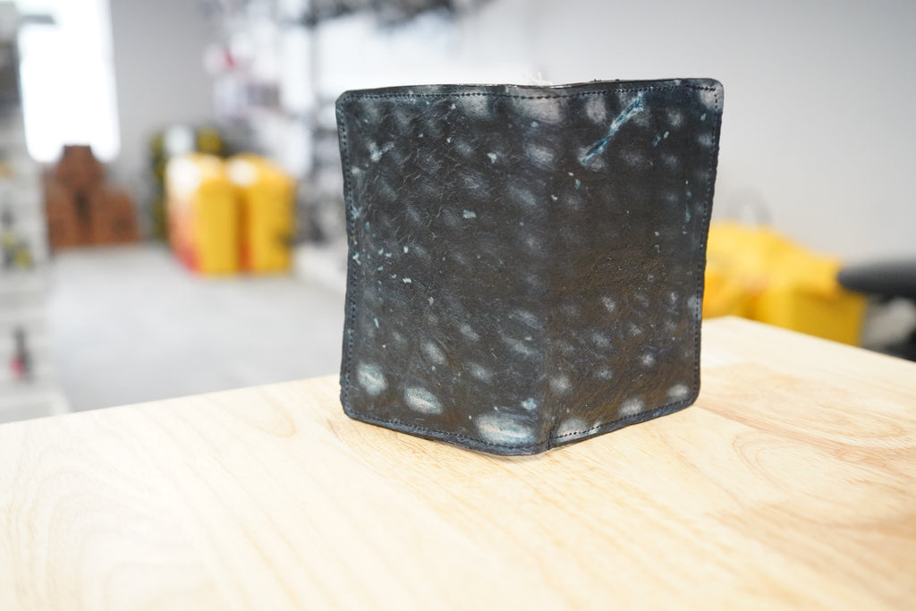 Wallet/Passport Cover-Gator Suede Blue