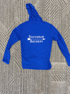 Sport-Tek Long Sleeve Dry-fit Shirt with Hood-Blue