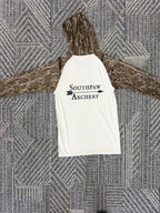 Performance Dry-Fit long sleeve shirt with Hood- light khaki core and camo arms and hood